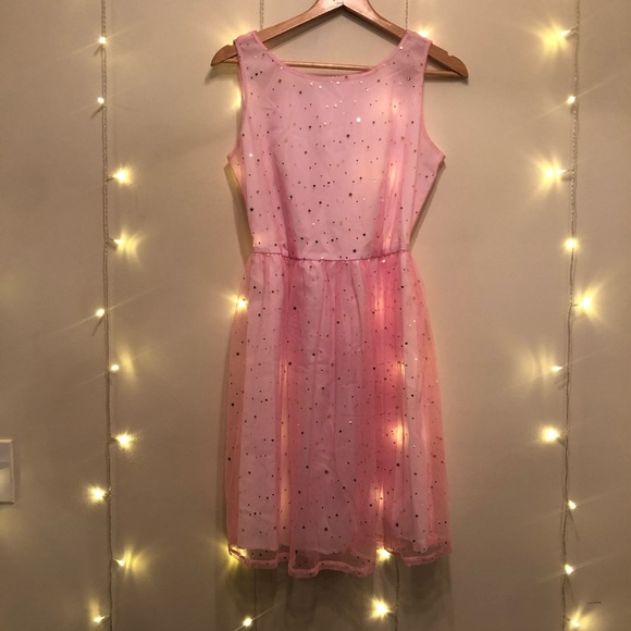 Pink Princess Sparkle Tulle Star Gold Tutu Dress - Picture 2 of 7